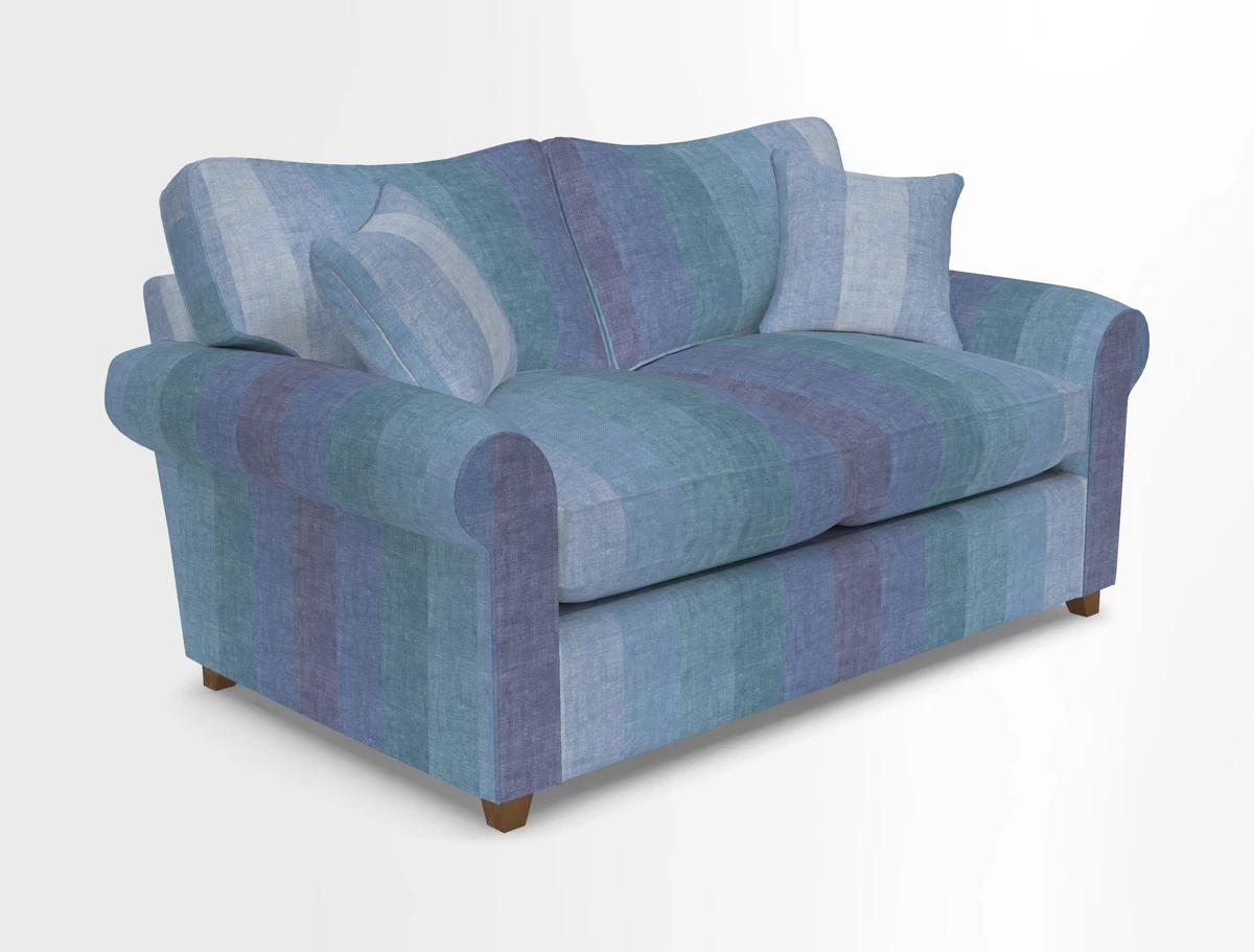 Waverley 2 Seater Sofa Bed in wo Tone Plain Biscuit