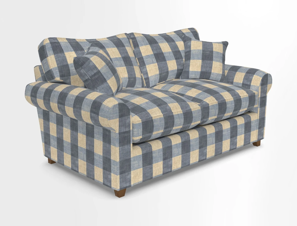 Waverley 2 Seater Sofa Bed in wo Tone Plain Biscuit