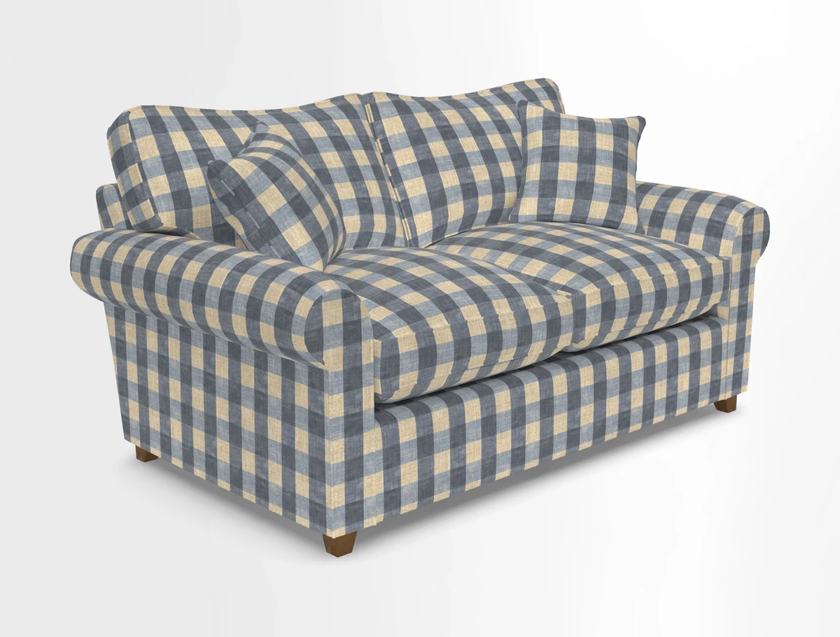 Waverley 2 Seater Sofa Bed in wo Tone Plain Biscuit
