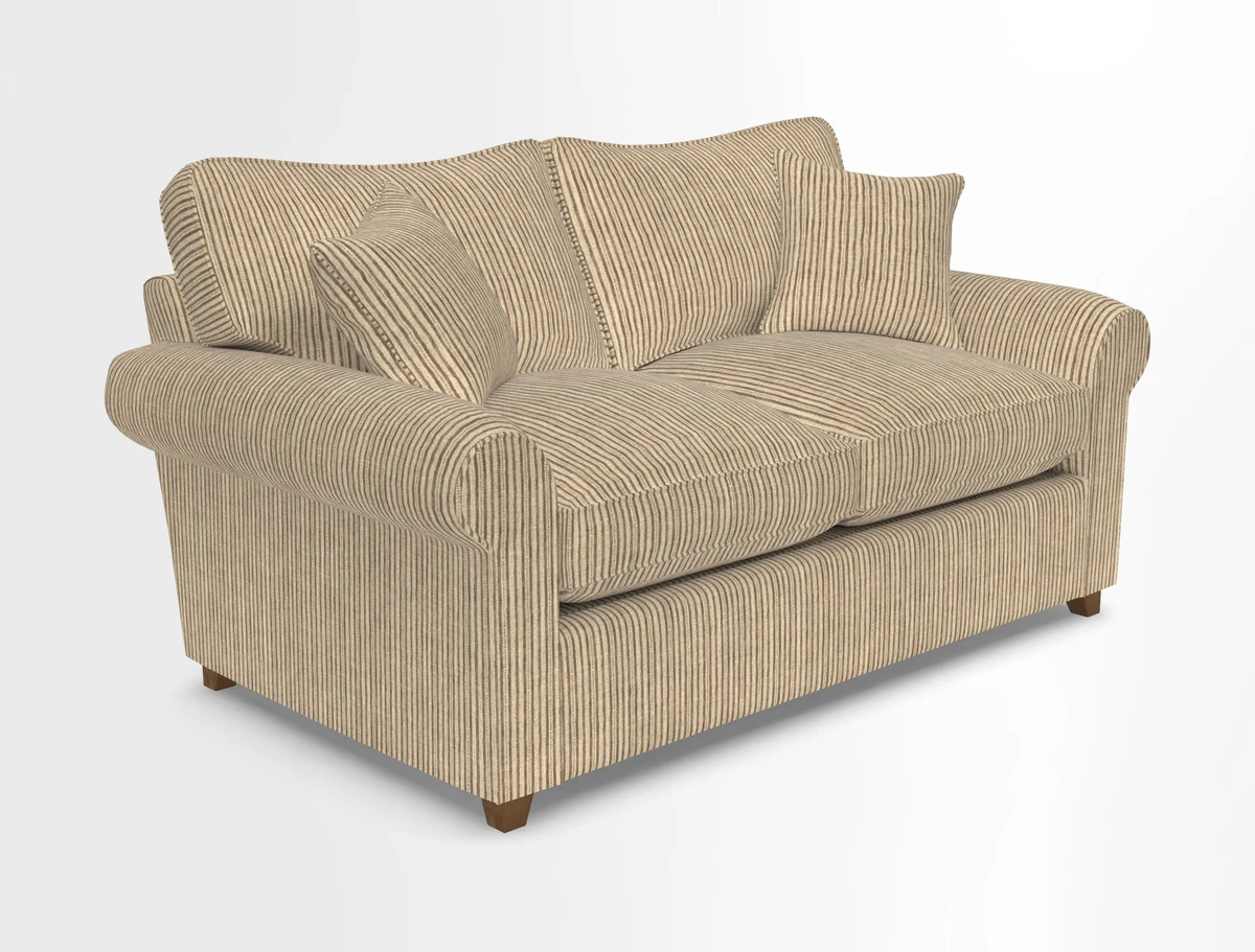 Waverley 2 Seater Sofa Bed in wo Tone Plain Biscuit