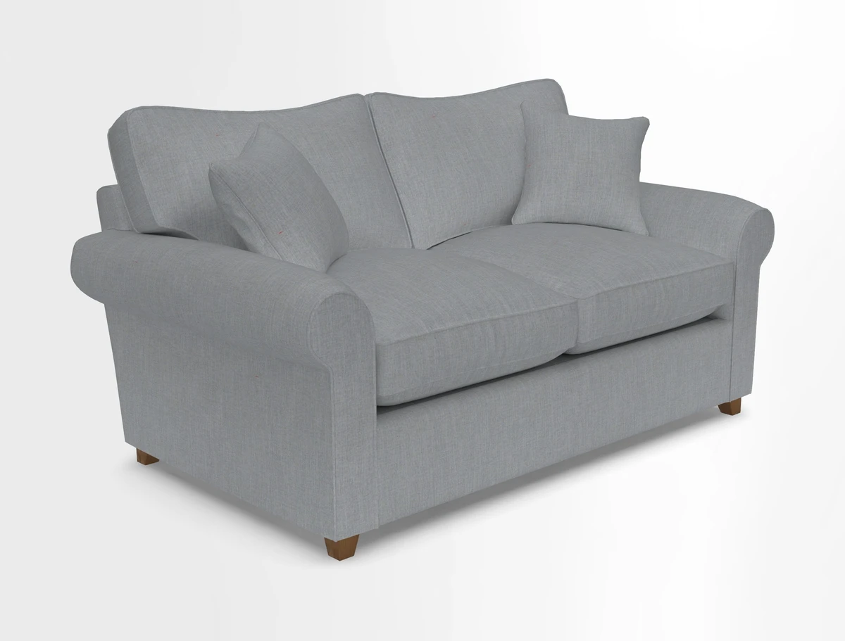 Waverley 2 Seater Sofa Bed in wo Tone Plain Biscuit