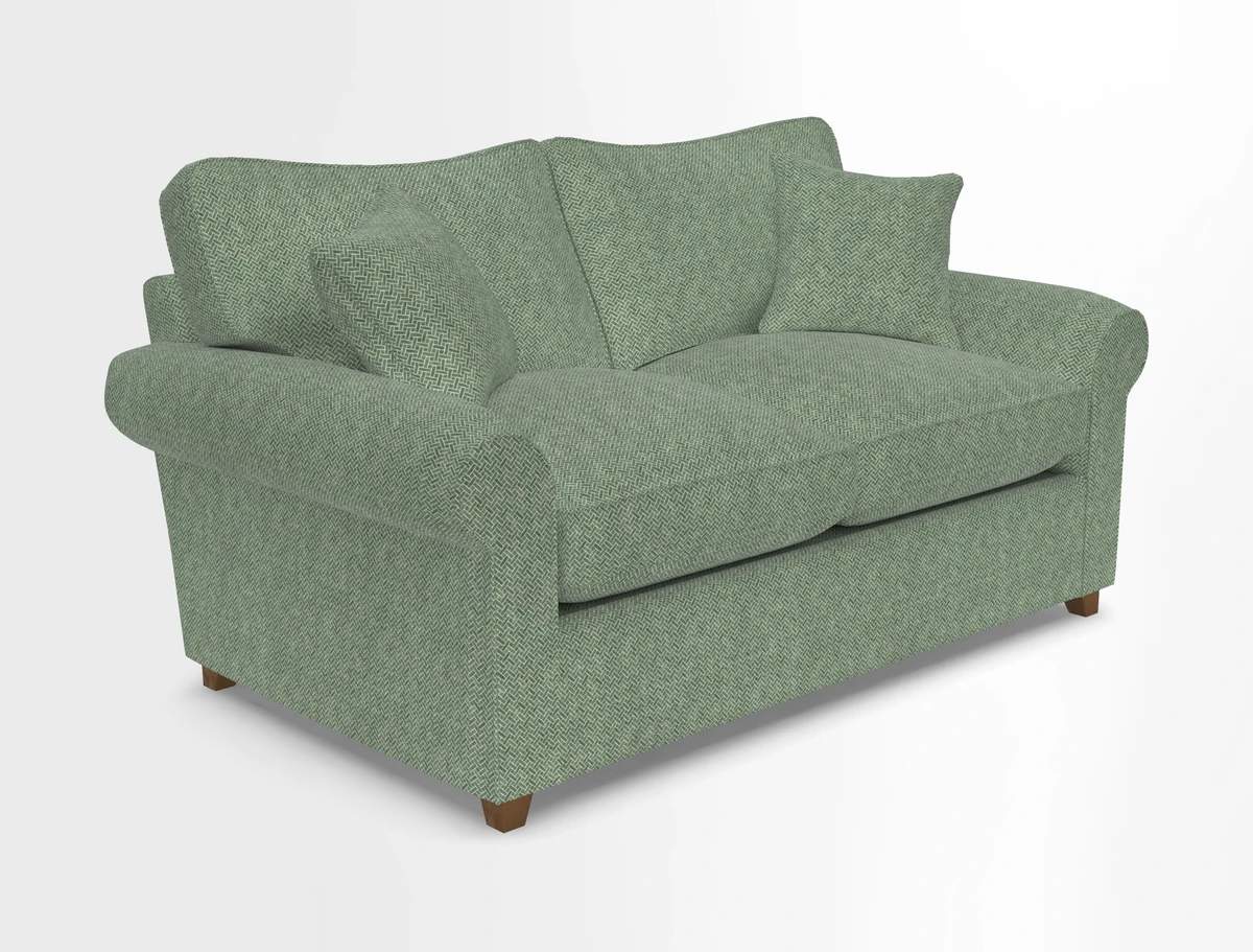 Waverley 2 Seater Sofa Bed in wo Tone Plain Biscuit