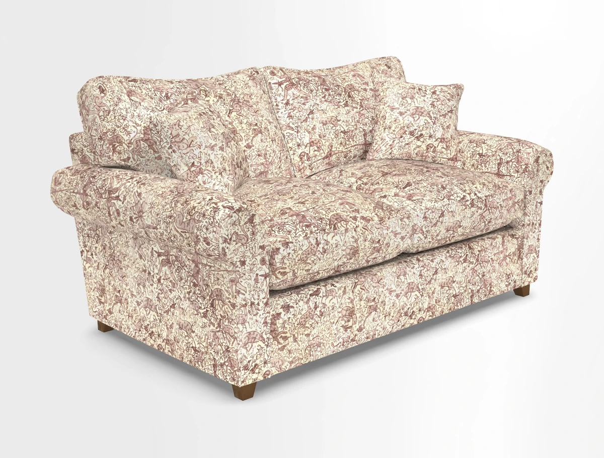 Waverley 2 Seater Sofa Bed in wo Tone Plain Biscuit