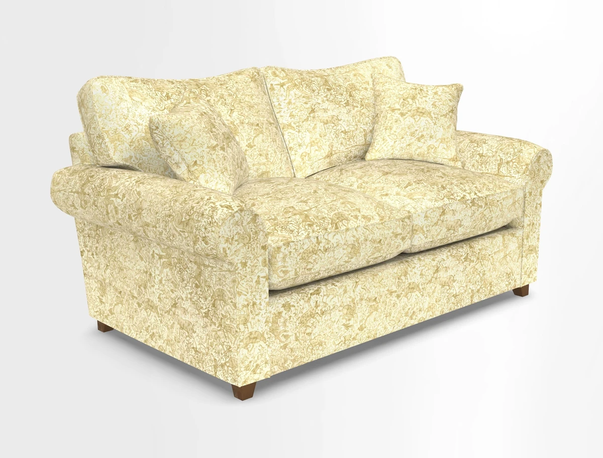 Waverley 2 Seater Sofa Bed in wo Tone Plain Biscuit