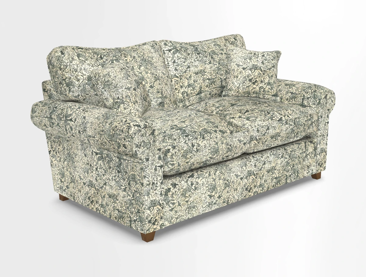 Waverley 2 Seater Sofa Bed in wo Tone Plain Biscuit