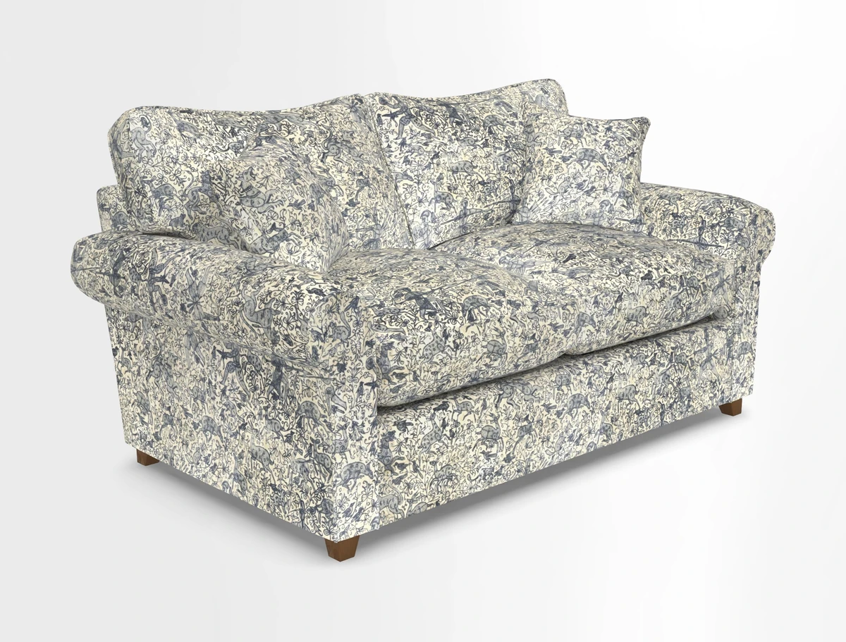 Waverley 2 Seater Sofa Bed in wo Tone Plain Biscuit