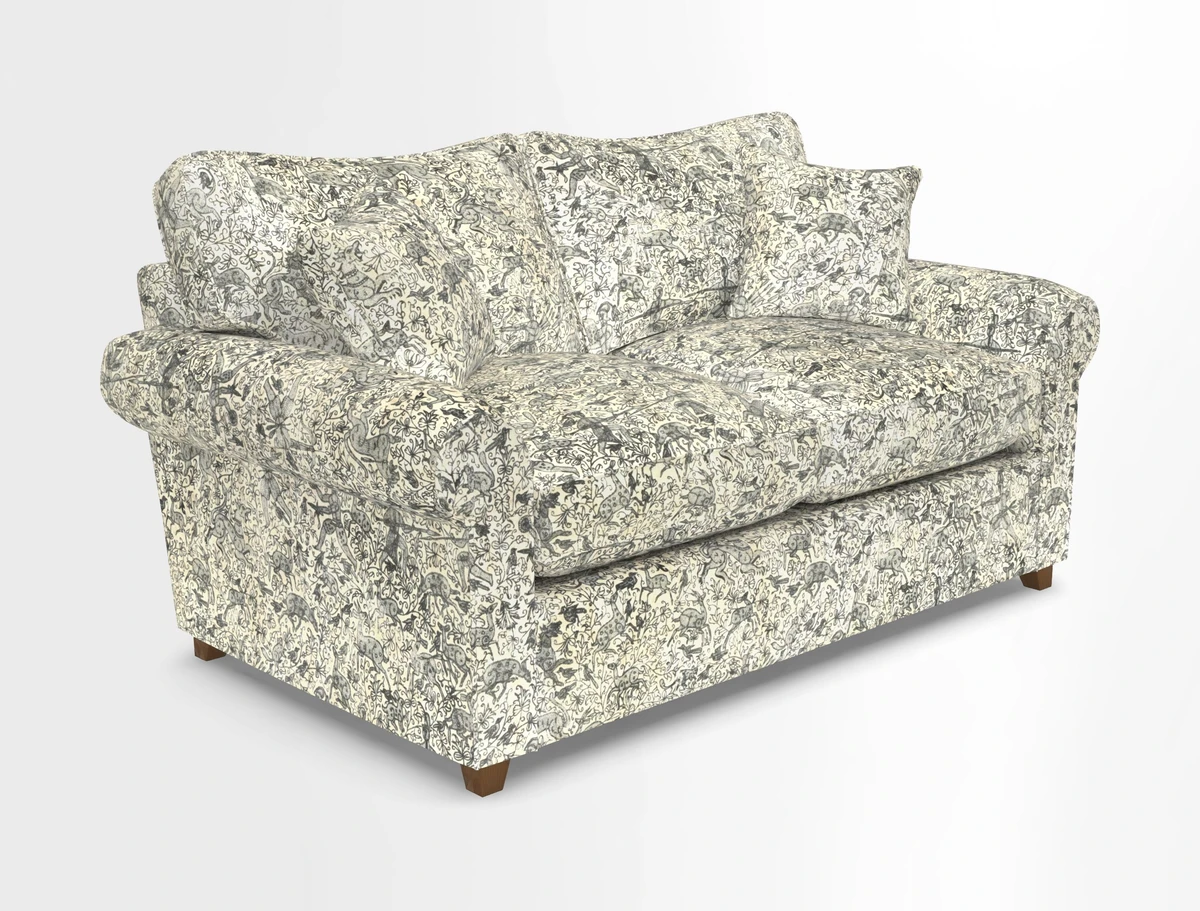 Waverley 2 Seater Sofa Bed in wo Tone Plain Biscuit
