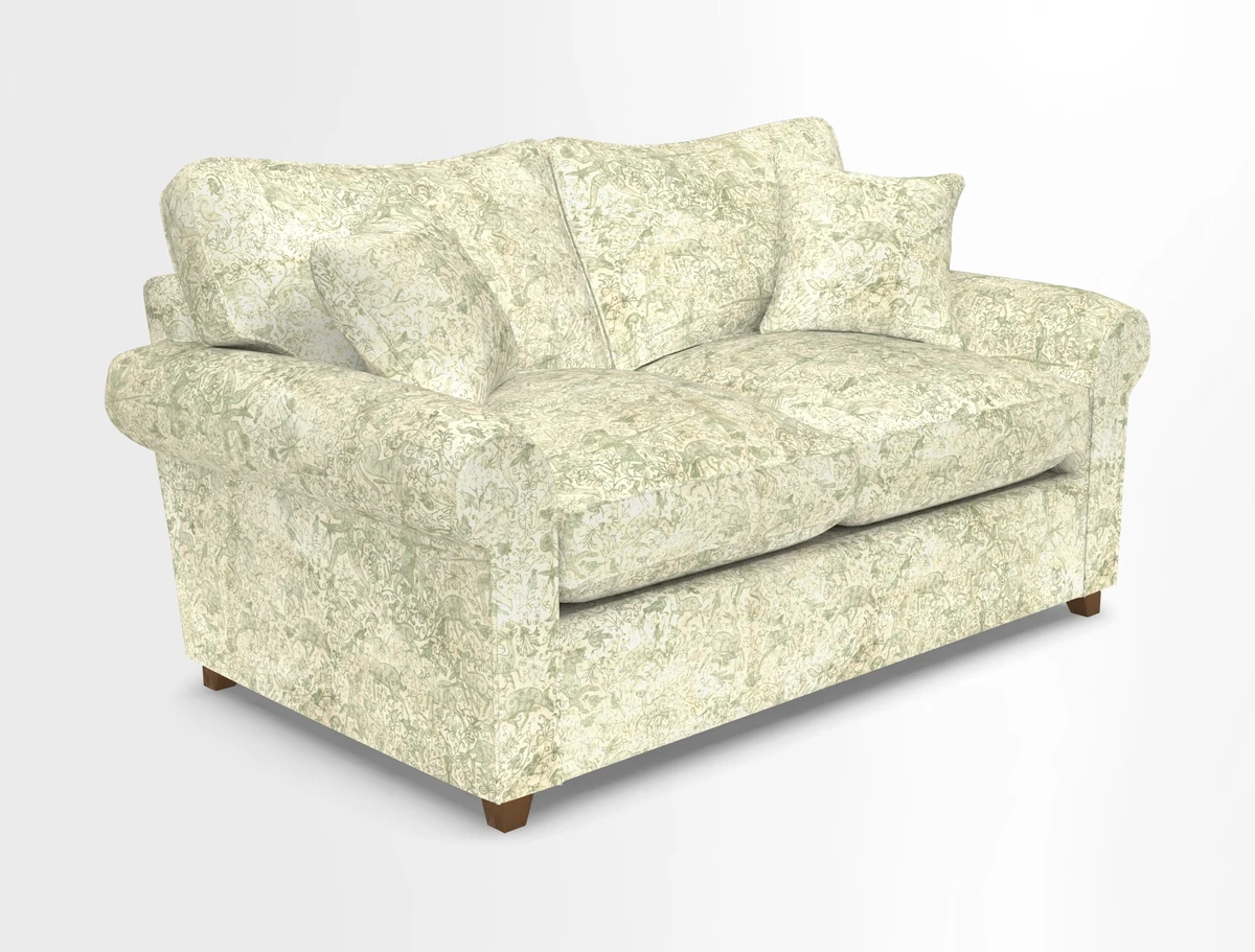 Waverley 2 Seater Sofa Bed in wo Tone Plain Biscuit