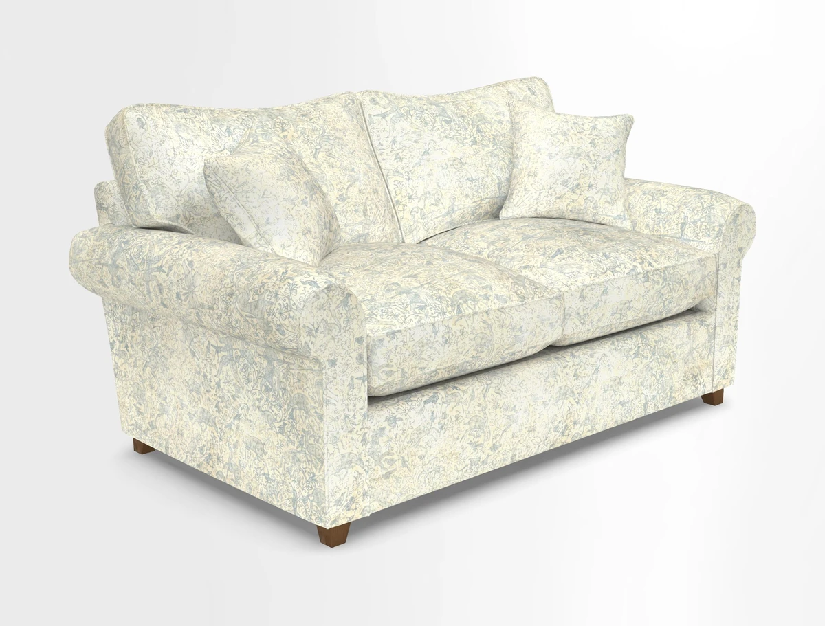 Waverley 2 Seater Sofa Bed in wo Tone Plain Biscuit