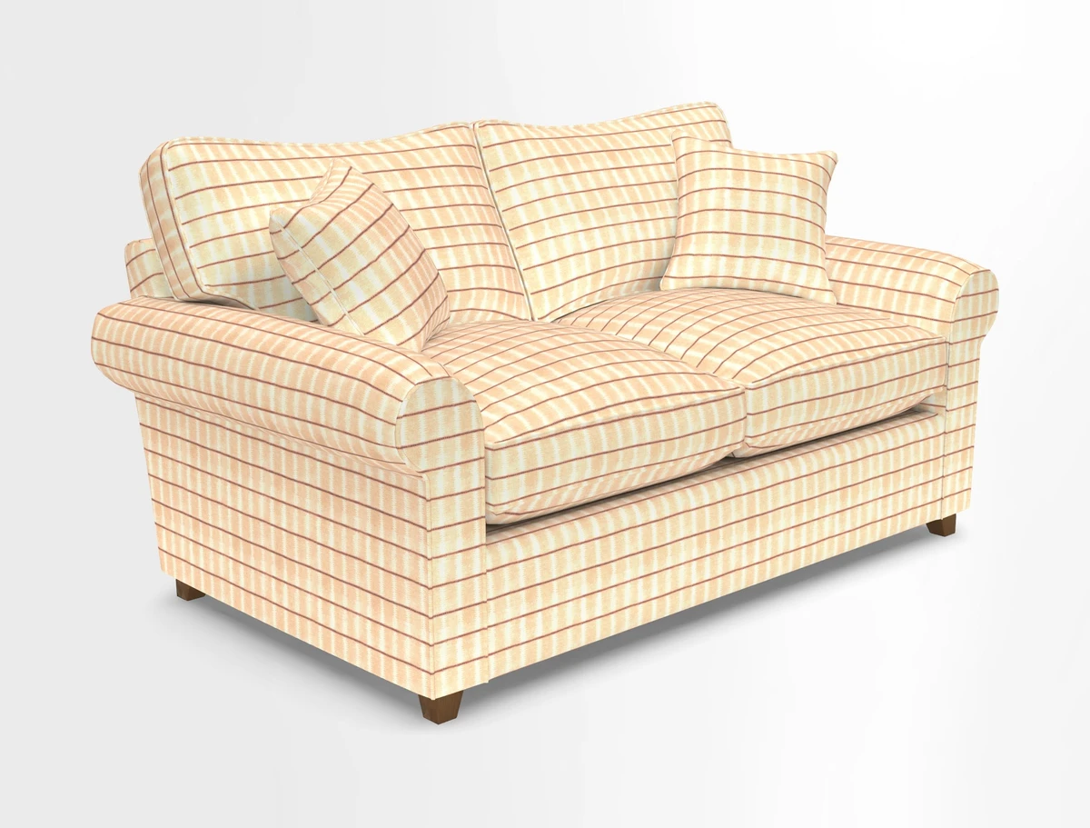 Waverley 2 Seater Sofa Bed in wo Tone Plain Biscuit