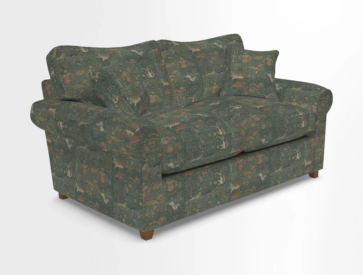 Waverley 2 Seater Sofa Bed in wo Tone Plain Biscuit