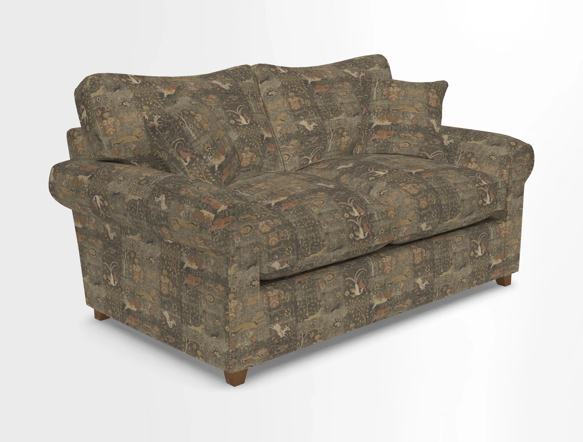 Waverley 2 Seater Sofa Bed in wo Tone Plain Biscuit