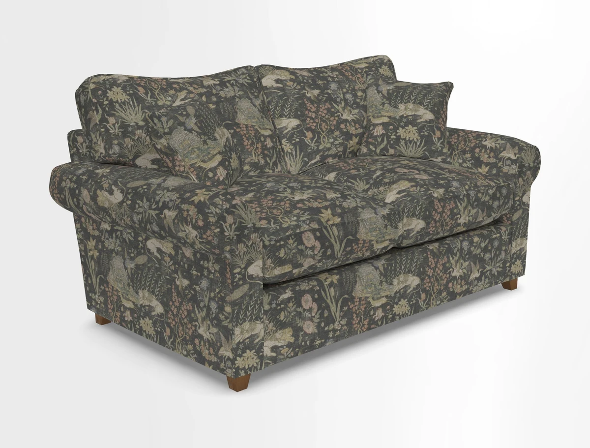 Waverley 2 Seater Sofa Bed in wo Tone Plain Biscuit