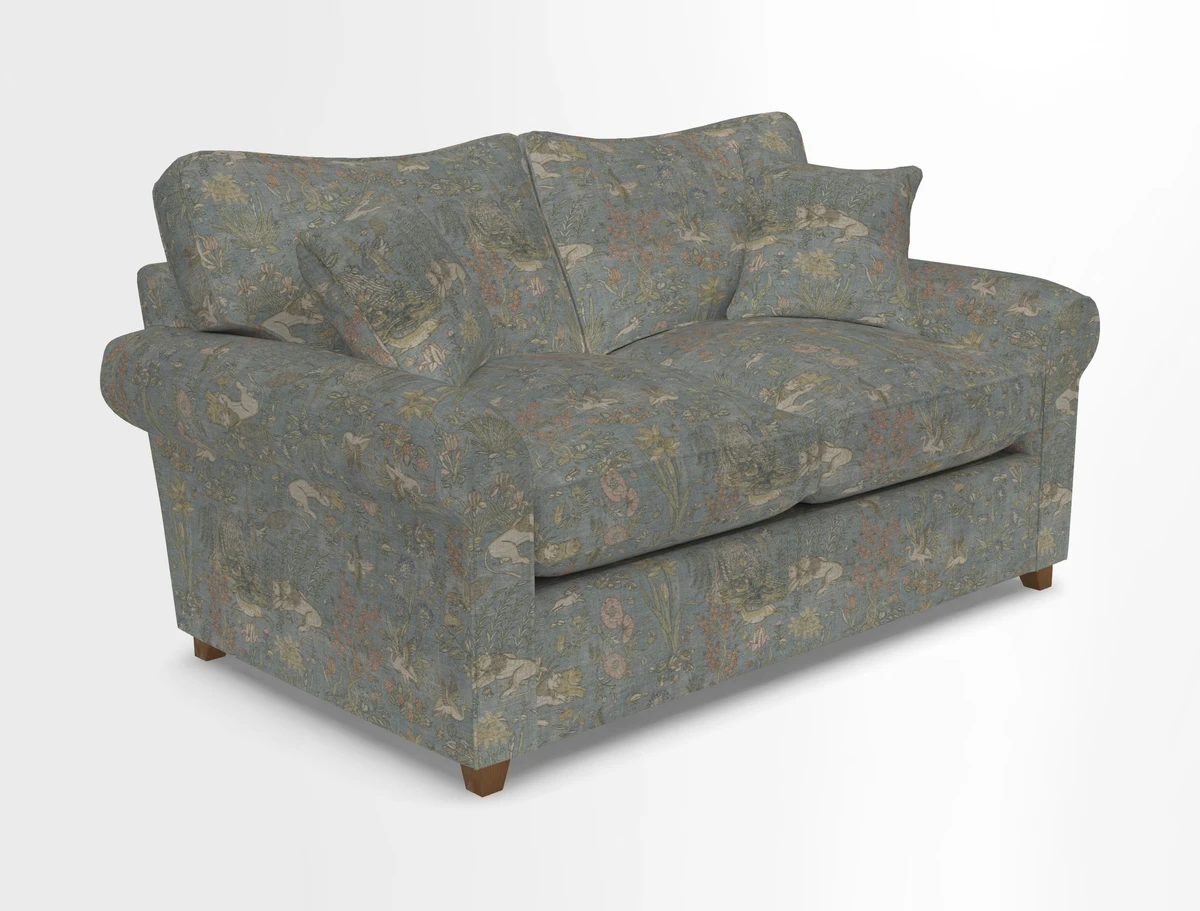 Waverley 2 Seater Sofa Bed in wo Tone Plain Biscuit