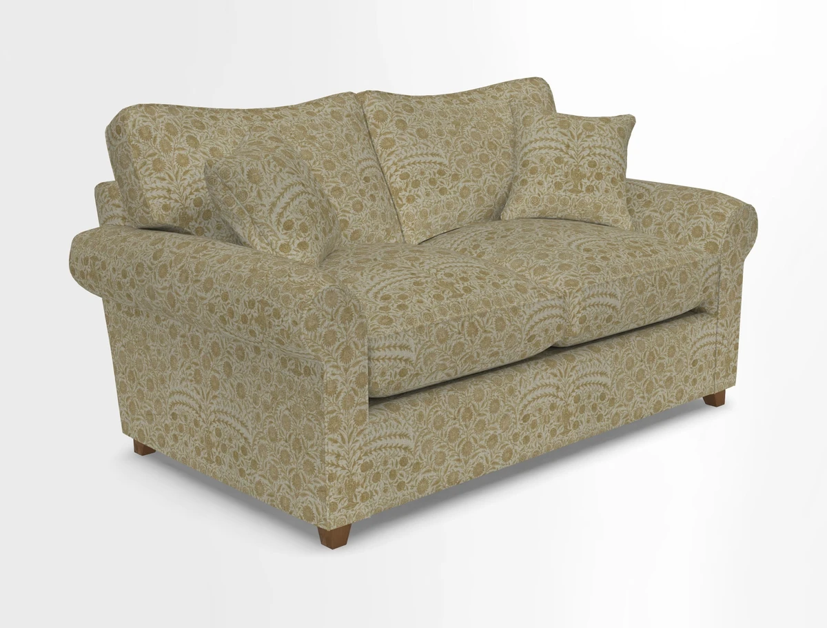 Waverley 2 Seater Sofa Bed in wo Tone Plain Biscuit