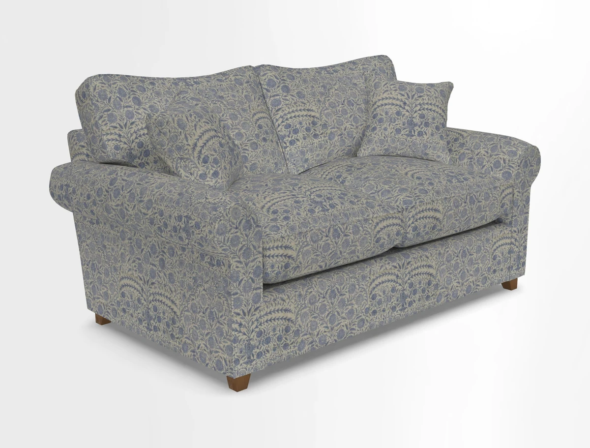 Waverley 2 Seater Sofa Bed in wo Tone Plain Biscuit