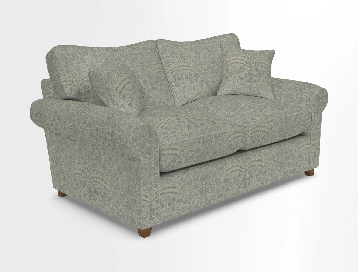 Waverley 2 Seater Sofa Bed in wo Tone Plain Biscuit