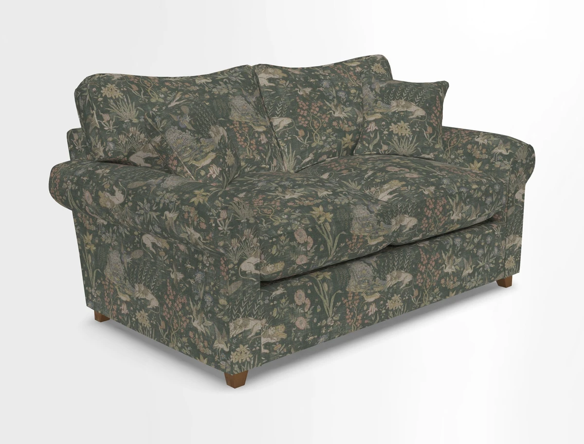 Waverley 2 Seater Sofa Bed in wo Tone Plain Biscuit