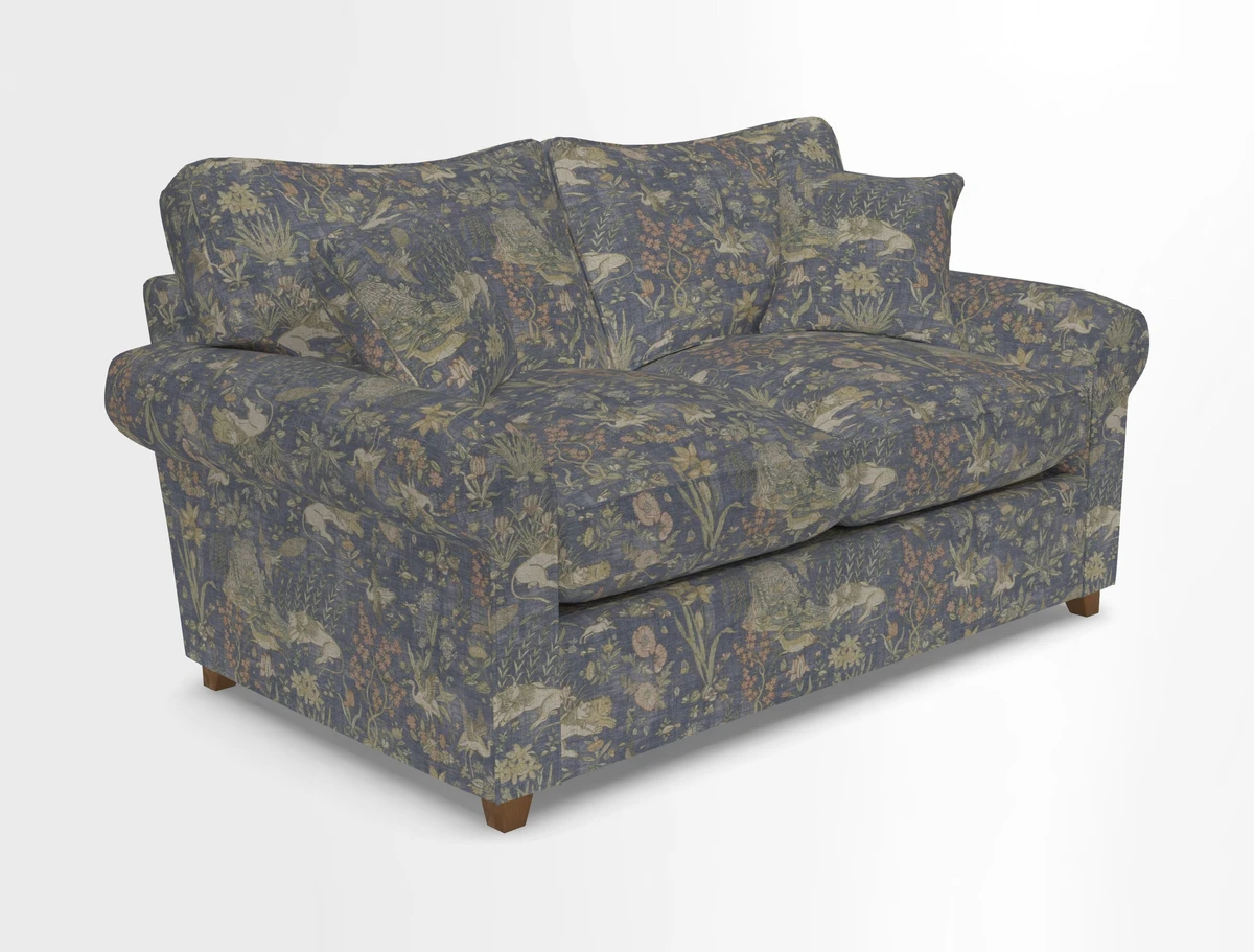 Waverley 2 Seater Sofa Bed in wo Tone Plain Biscuit
