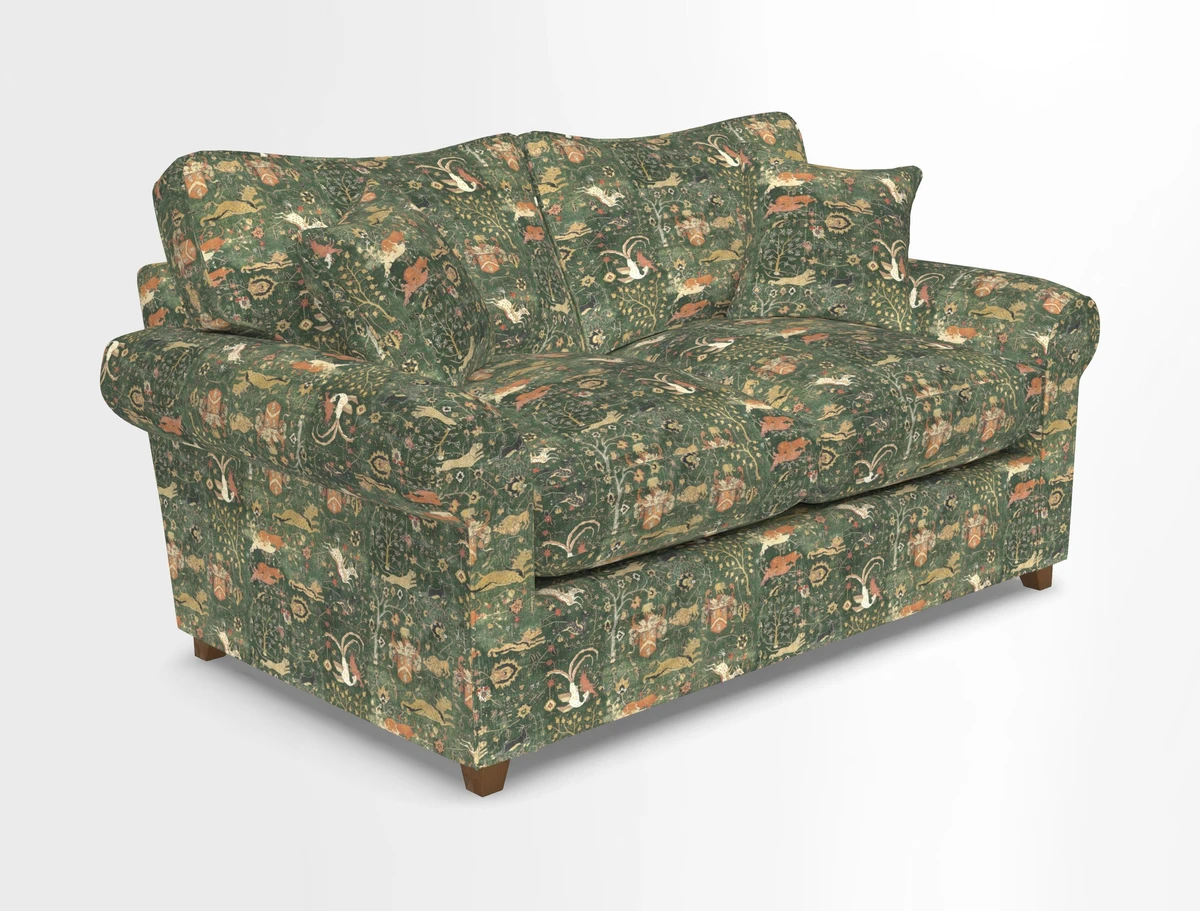 Waverley 2 Seater Sofa Bed in wo Tone Plain Biscuit