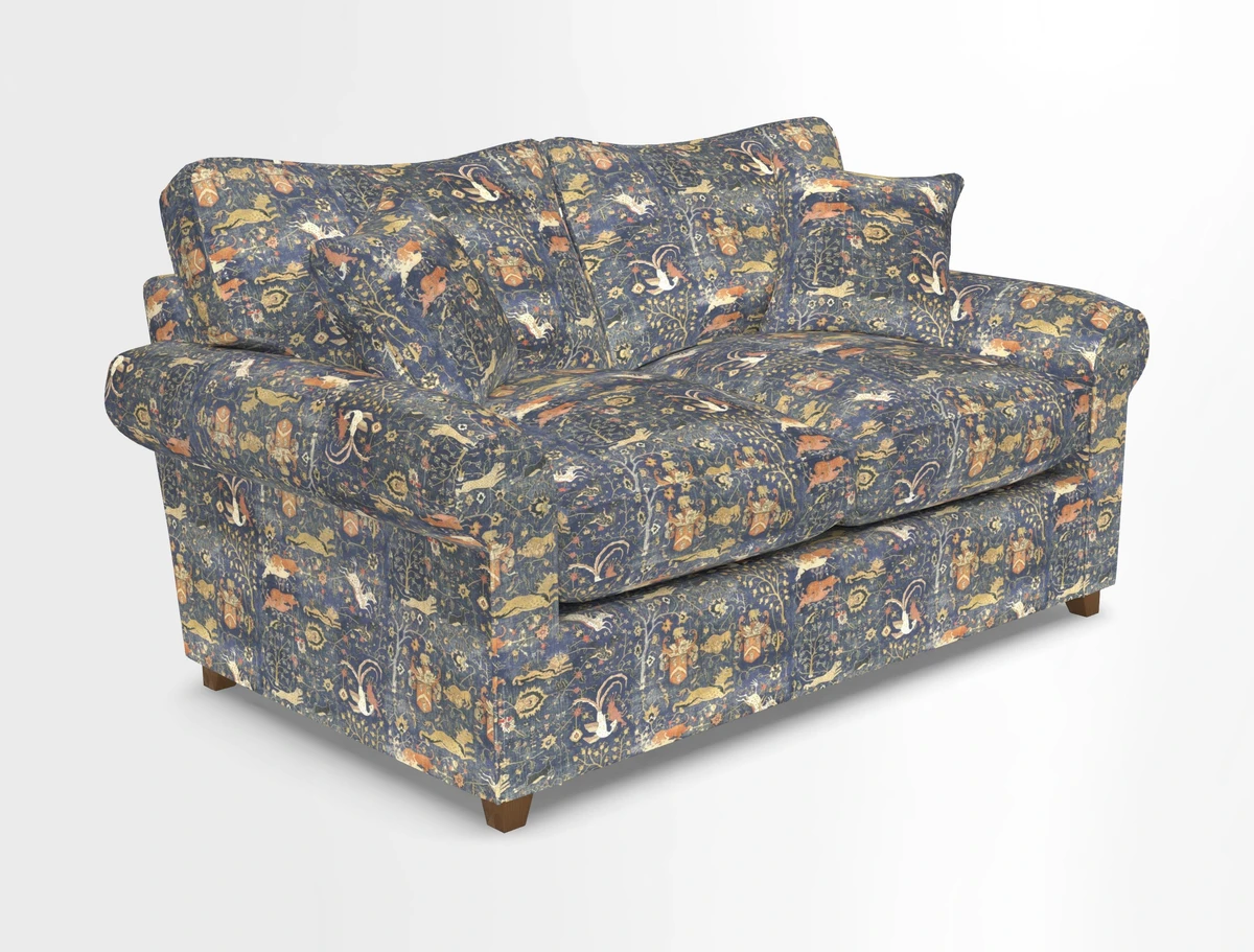 Waverley 2 Seater Sofa Bed in wo Tone Plain Biscuit