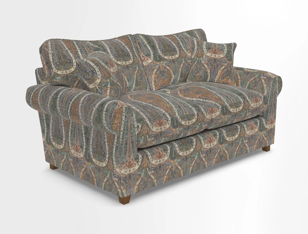 Waverley 2 Seater Sofa Bed in wo Tone Plain Biscuit