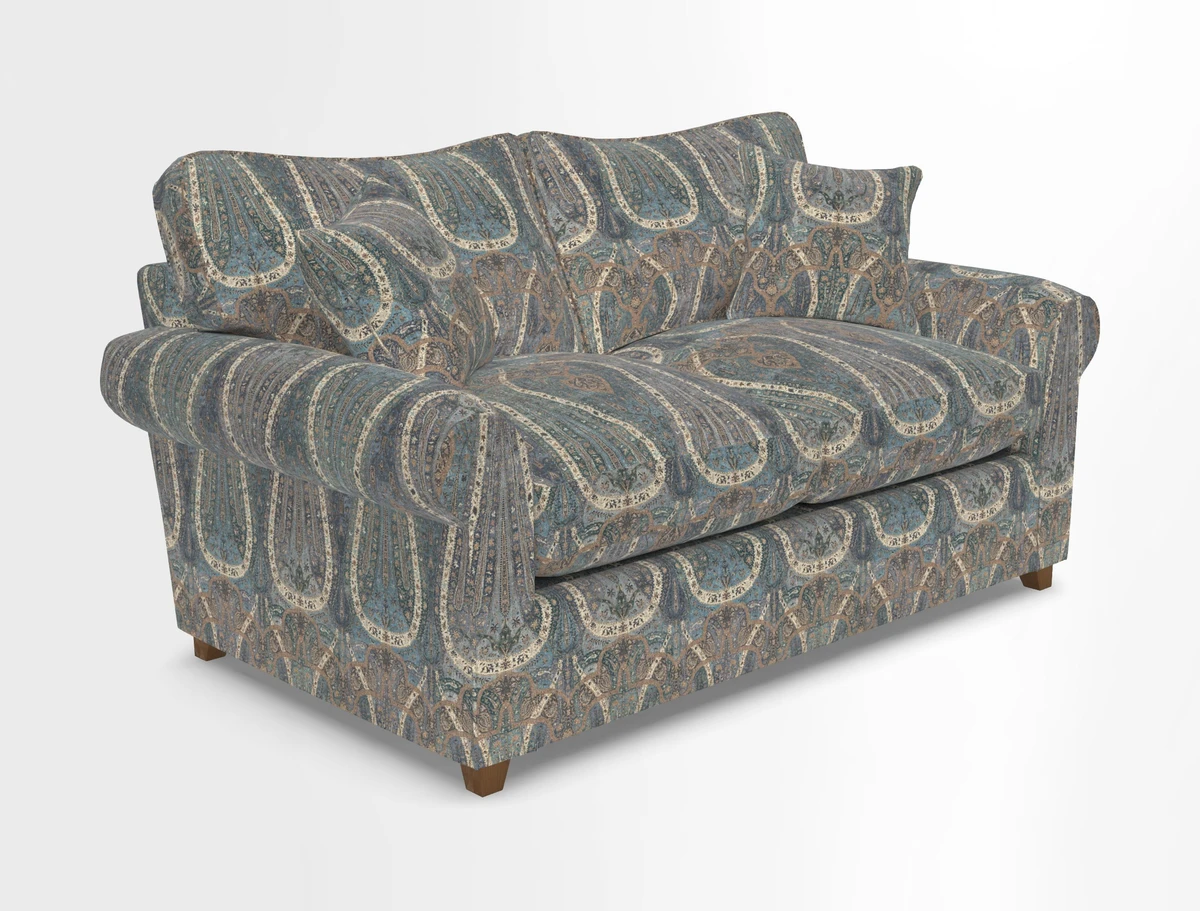 Waverley 2 Seater Sofa Bed in wo Tone Plain Biscuit