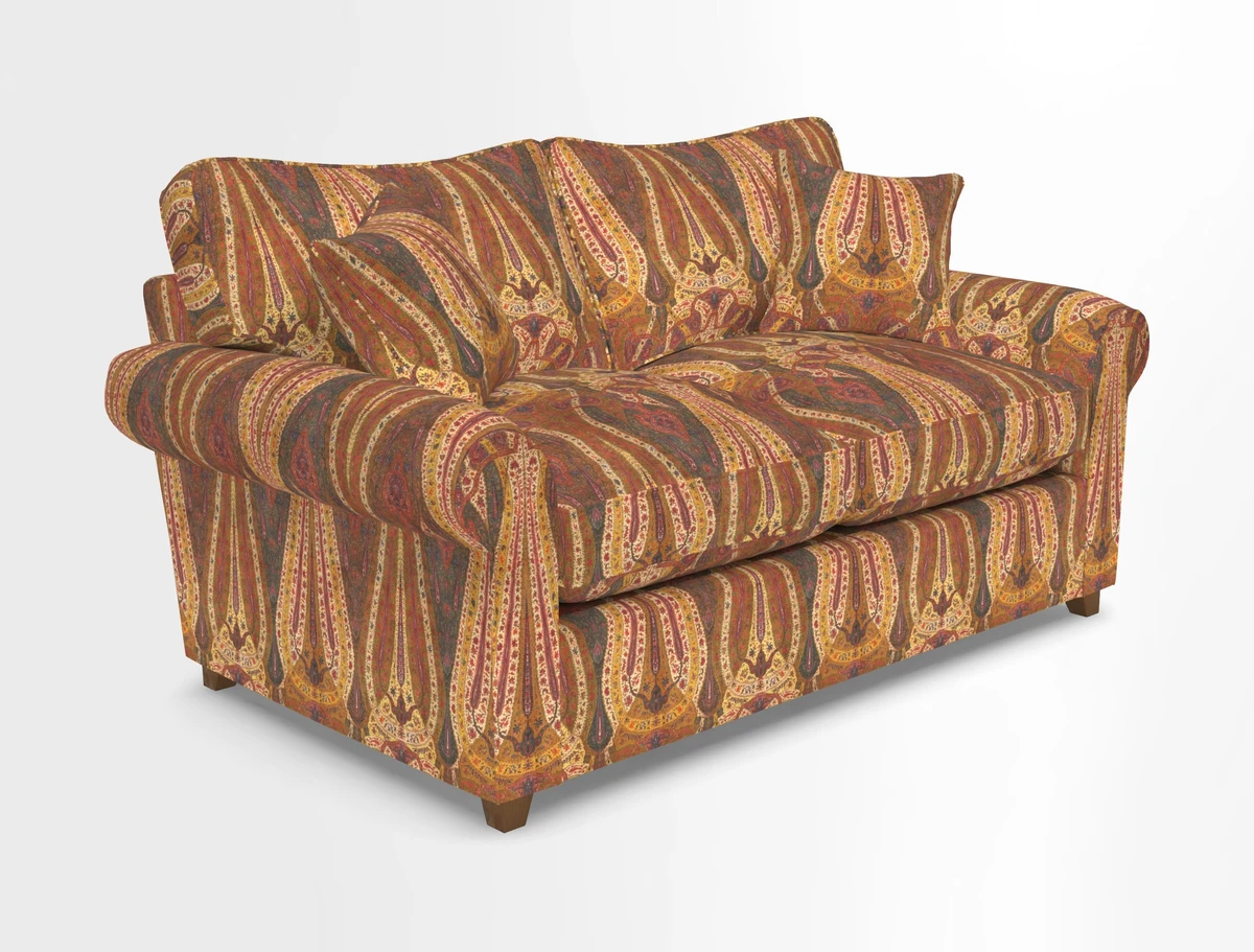 Waverley 2 Seater Sofa Bed in wo Tone Plain Biscuit