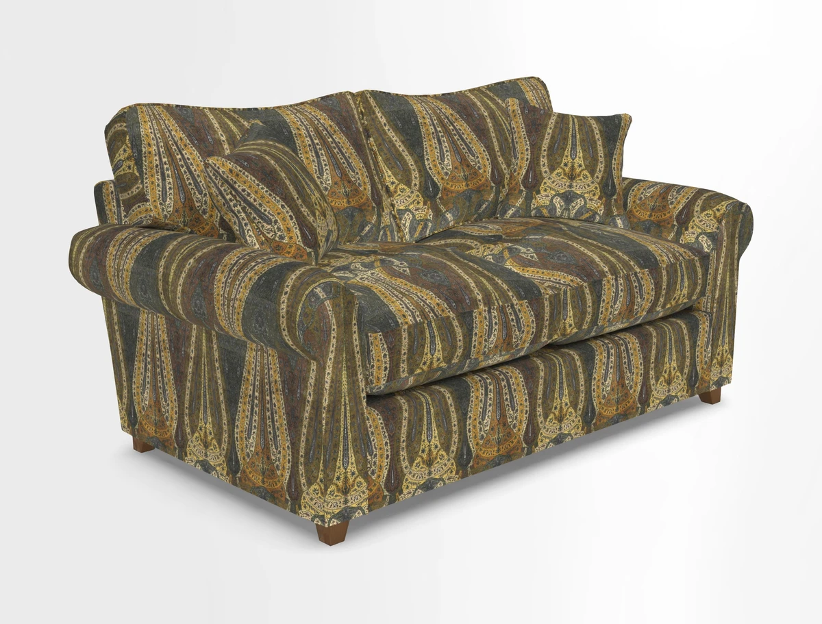 Waverley 2 Seater Sofa Bed in wo Tone Plain Biscuit
