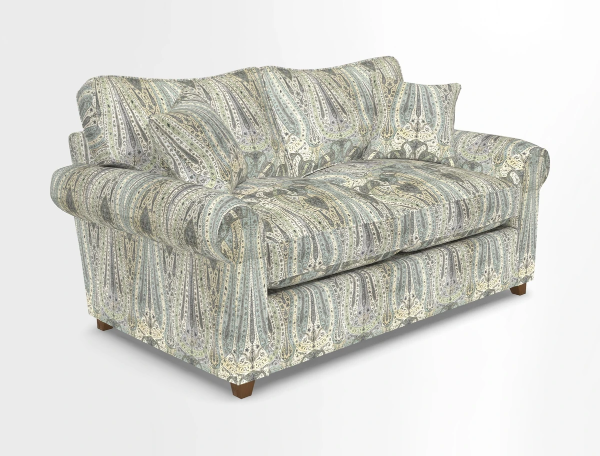 Waverley 2 Seater Sofa Bed in wo Tone Plain Biscuit
