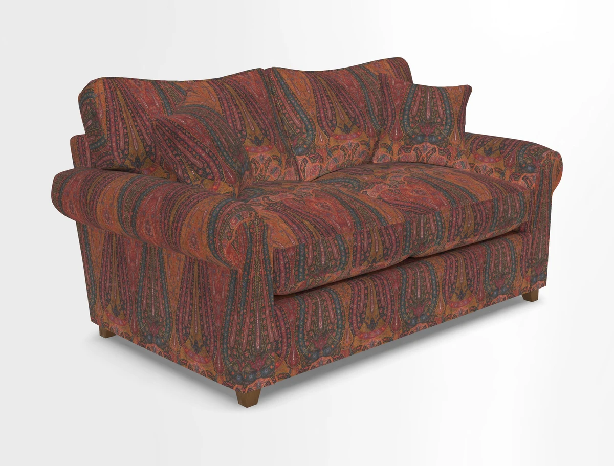 Waverley 2 Seater Sofa Bed in wo Tone Plain Biscuit