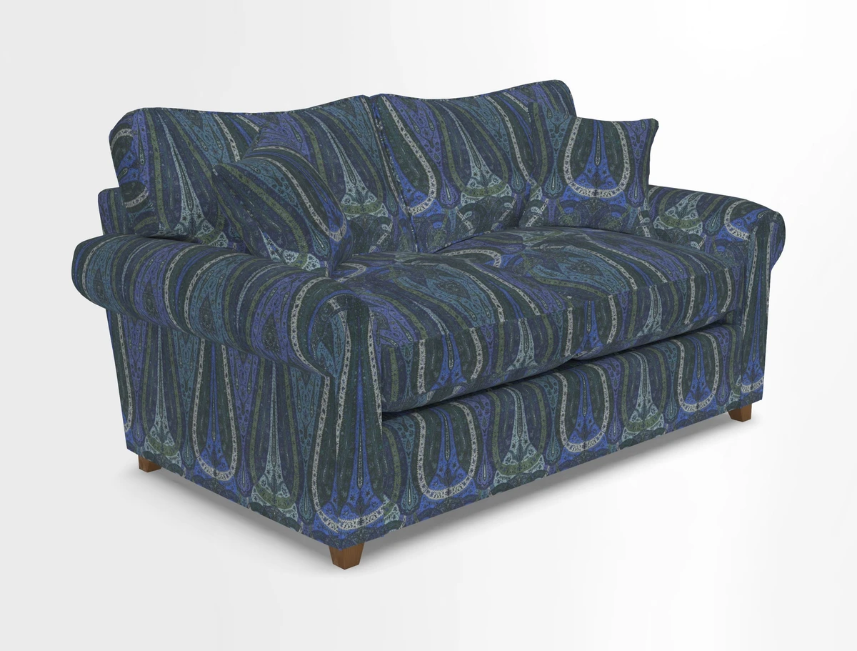 Waverley 2 Seater Sofa Bed in wo Tone Plain Biscuit