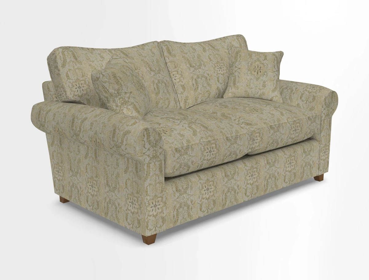 Waverley 2 Seater Sofa Bed in wo Tone Plain Biscuit