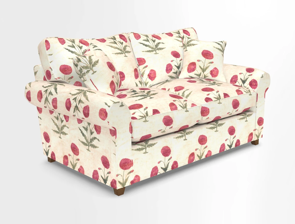 Waverley 2 Seater Sofa Bed in wo Tone Plain Biscuit