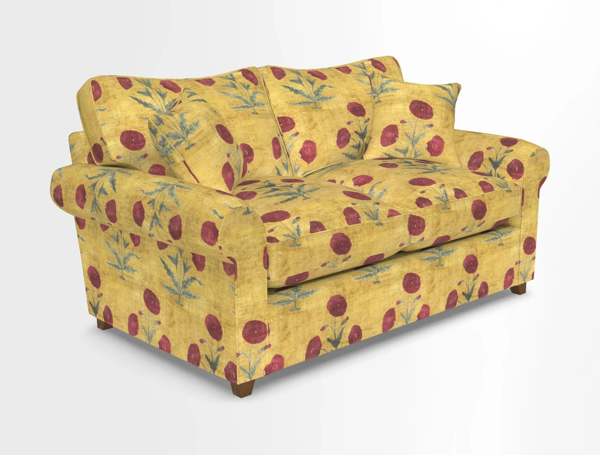 Waverley 2 Seater Sofa Bed in wo Tone Plain Biscuit