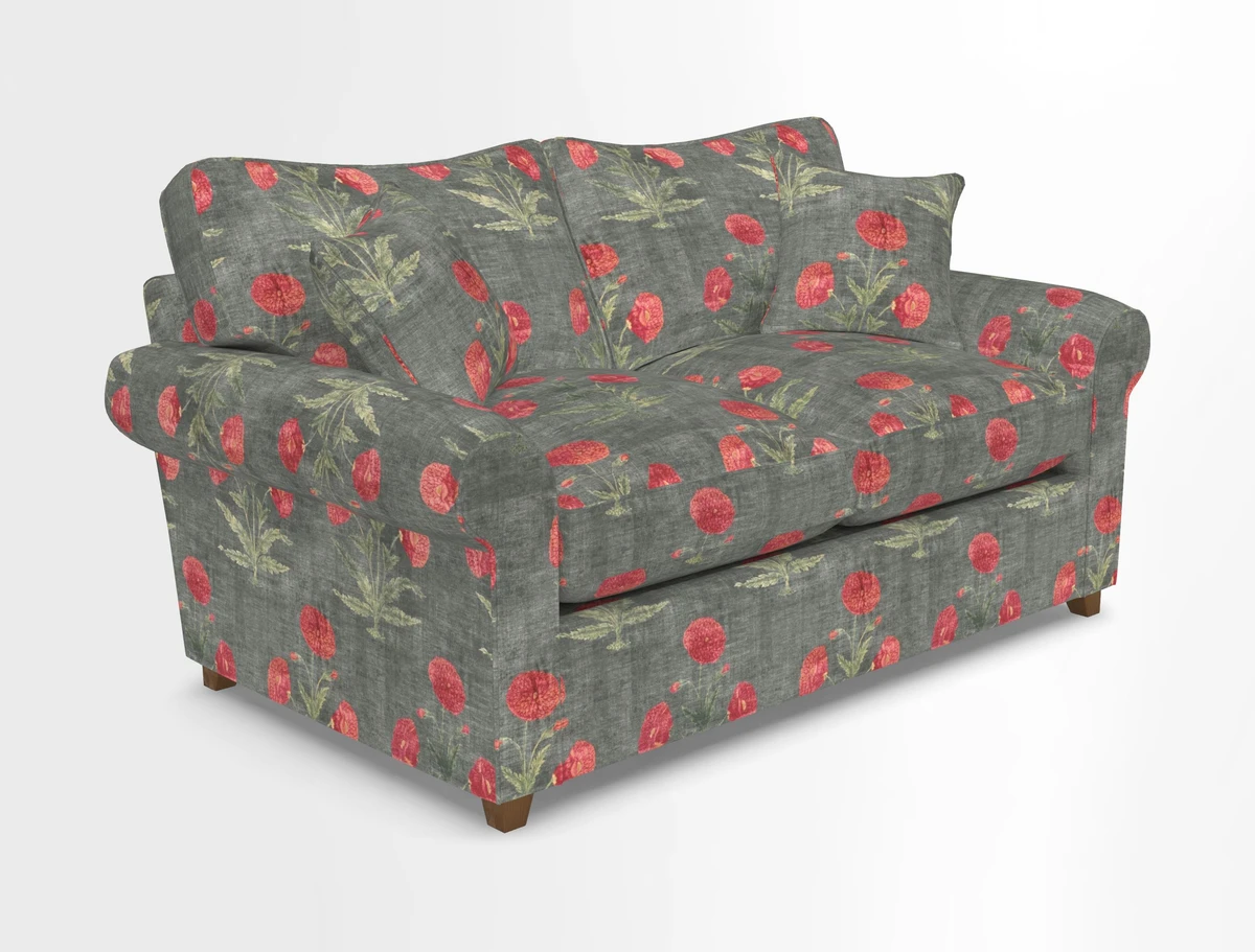 Waverley 2 Seater Sofa Bed in wo Tone Plain Biscuit