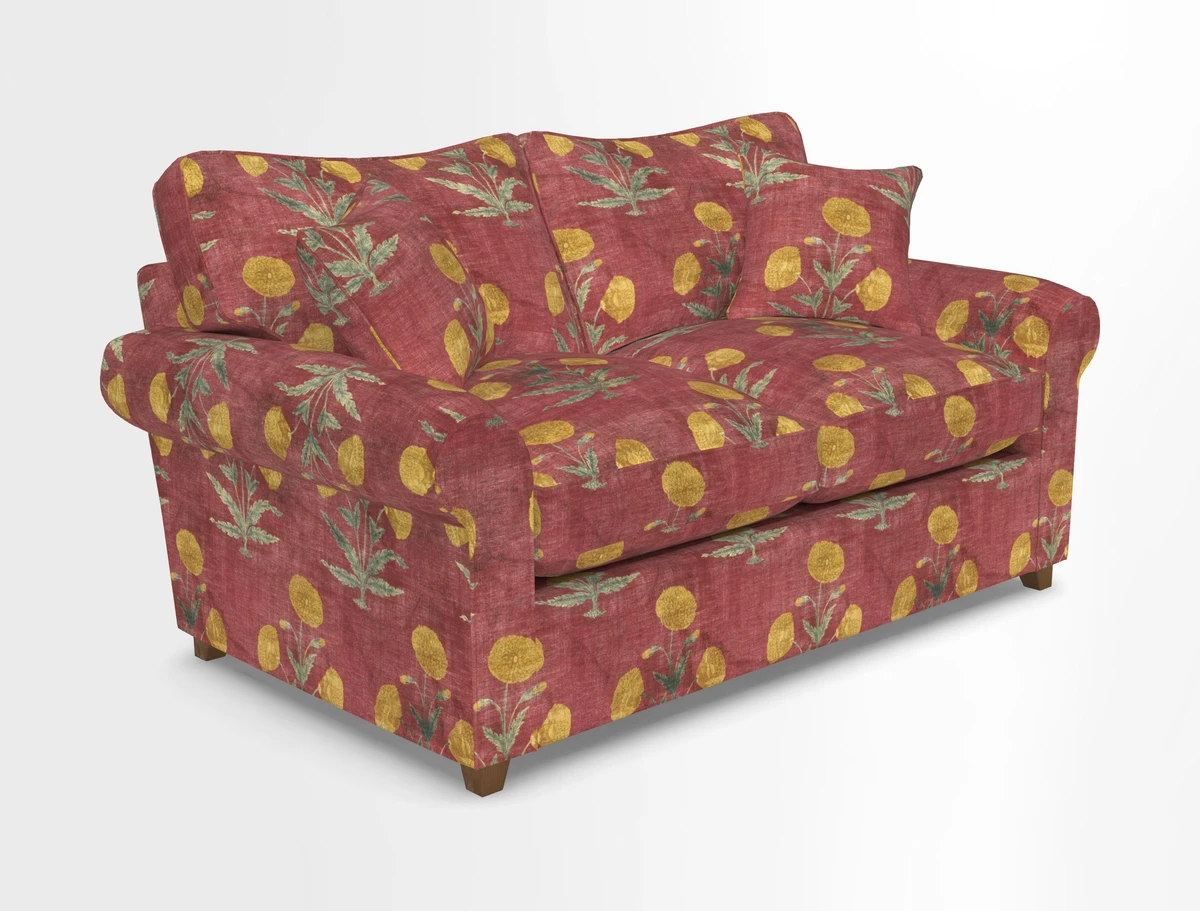 Waverley 2 Seater Sofa Bed in wo Tone Plain Biscuit