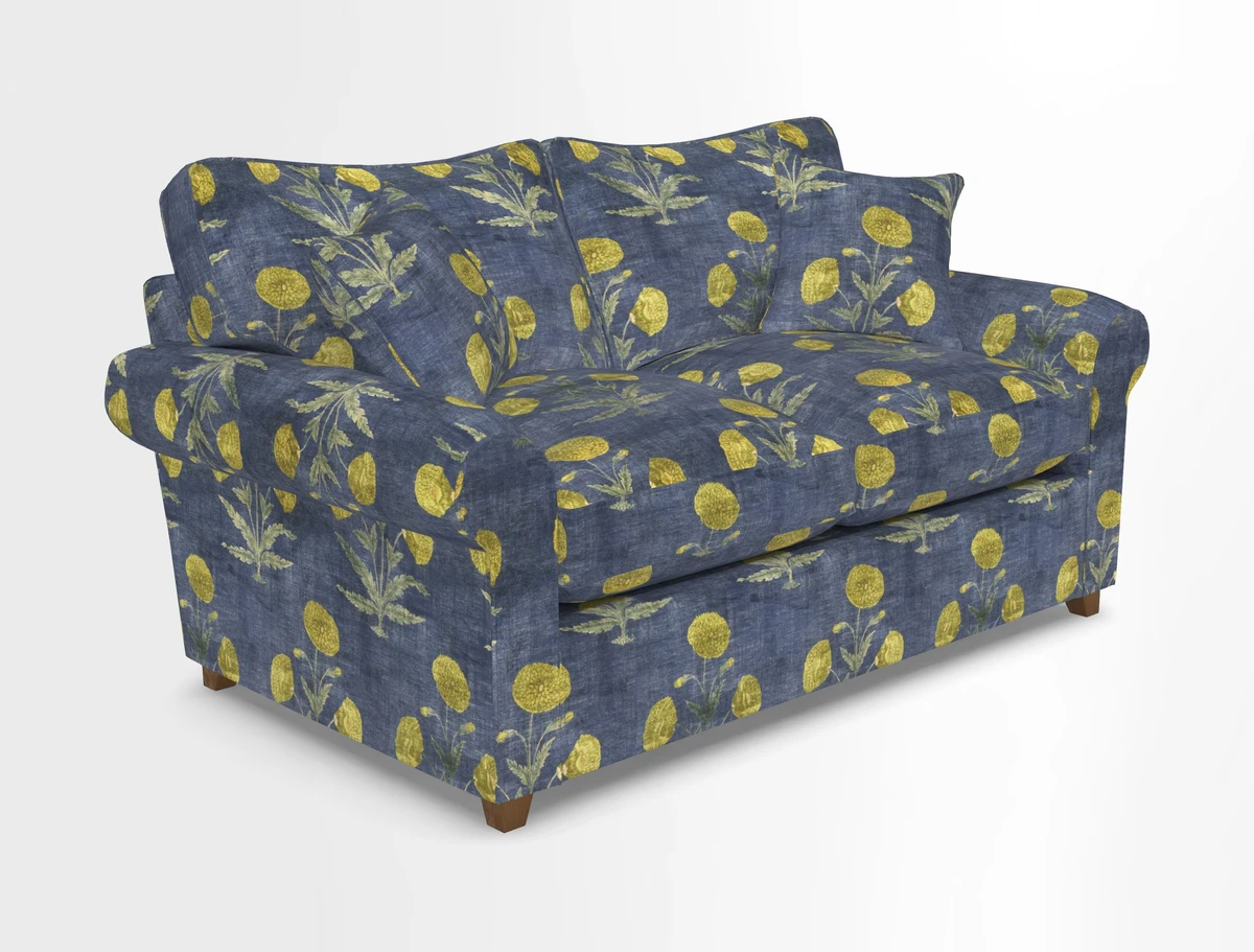 Waverley 2 Seater Sofa Bed in wo Tone Plain Biscuit
