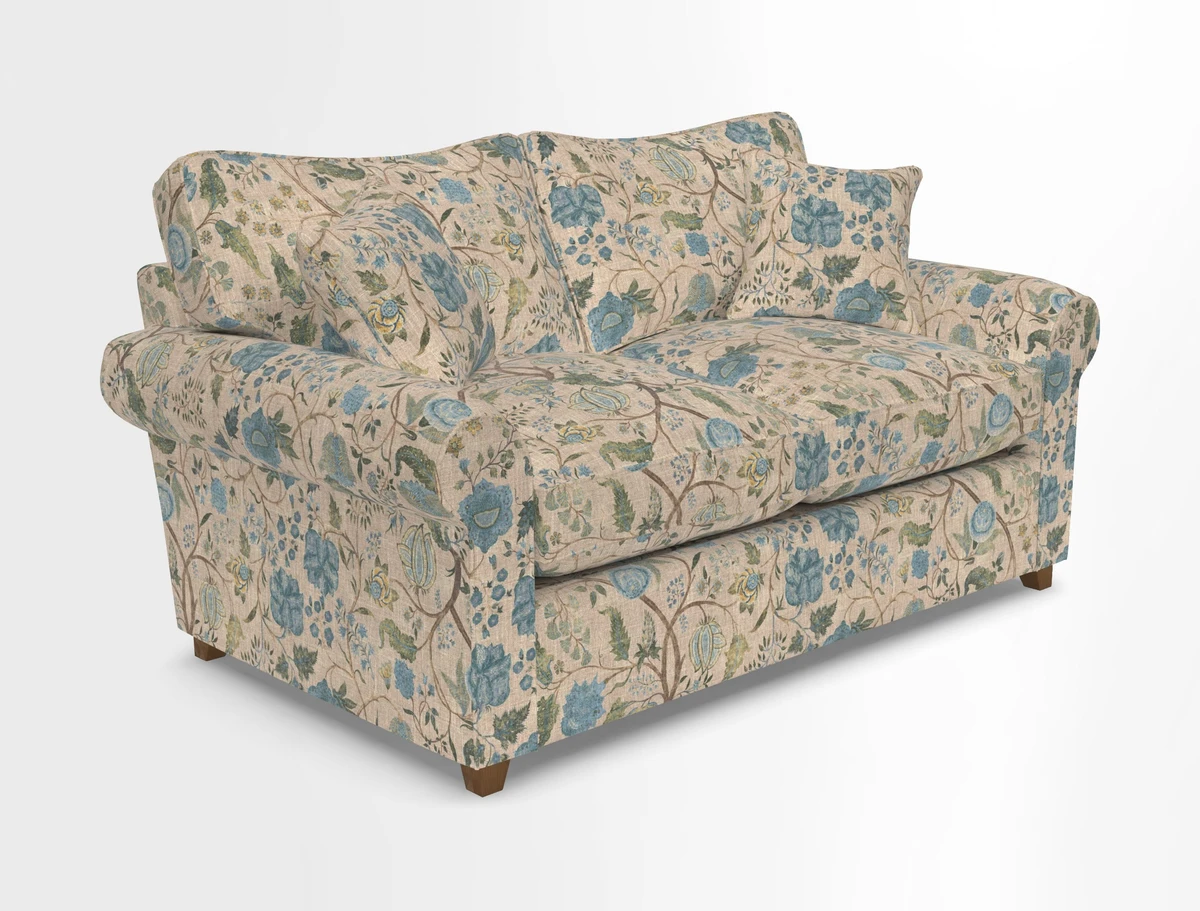 Waverley 2 Seater Sofa Bed in wo Tone Plain Biscuit
