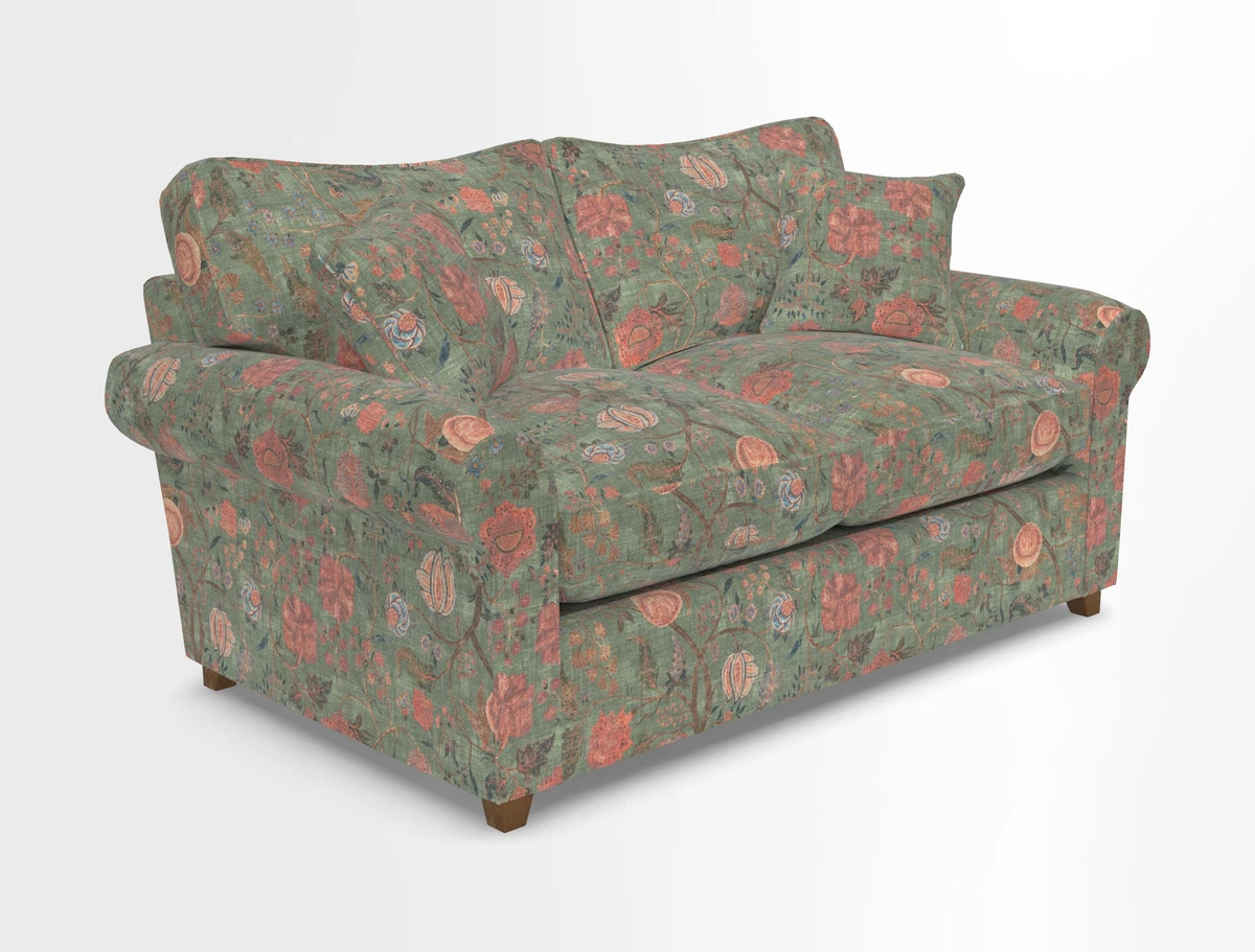 Waverley 2 Seater Sofa Bed in wo Tone Plain Biscuit