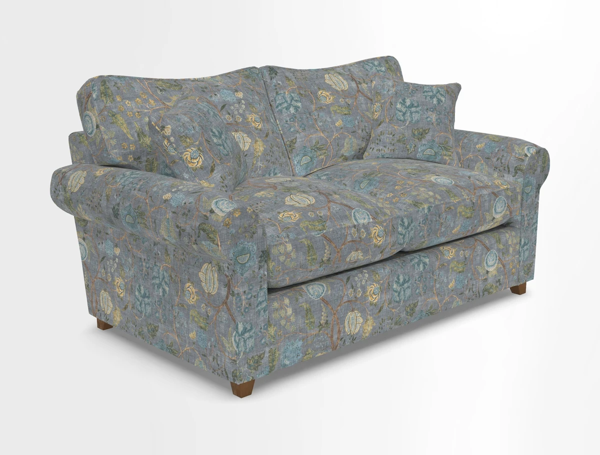 Waverley 2 Seater Sofa Bed in wo Tone Plain Biscuit