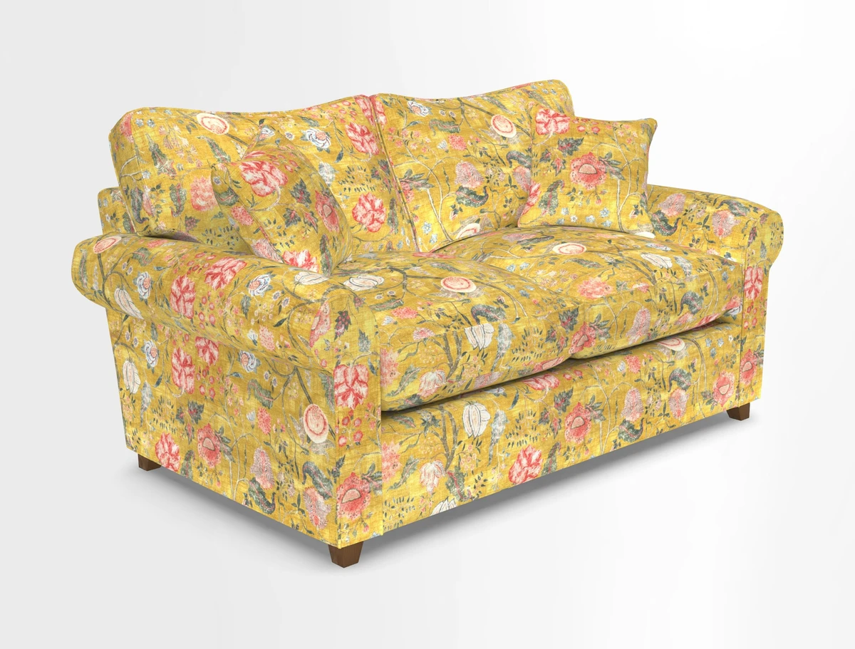 Waverley 2 Seater Sofa Bed in wo Tone Plain Biscuit