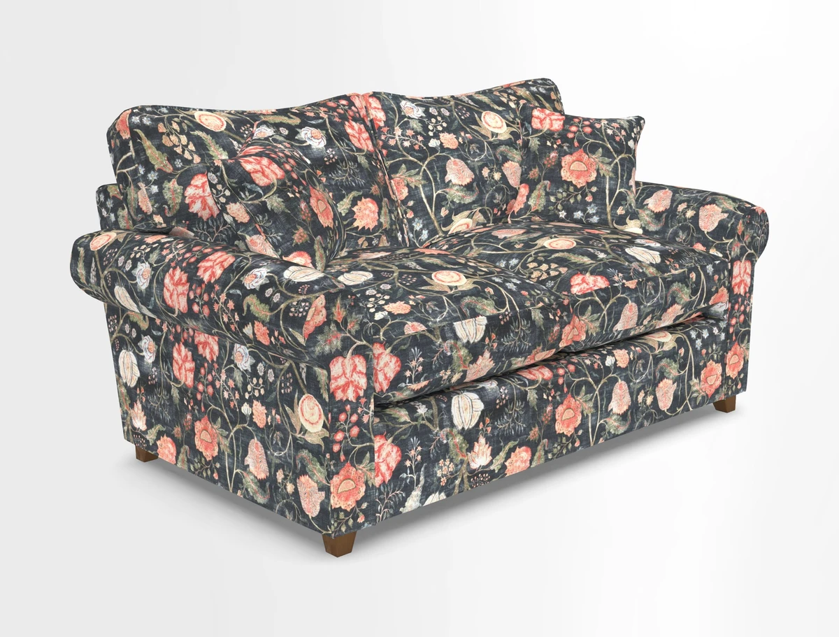 Waverley 2 Seater Sofa Bed in wo Tone Plain Biscuit
