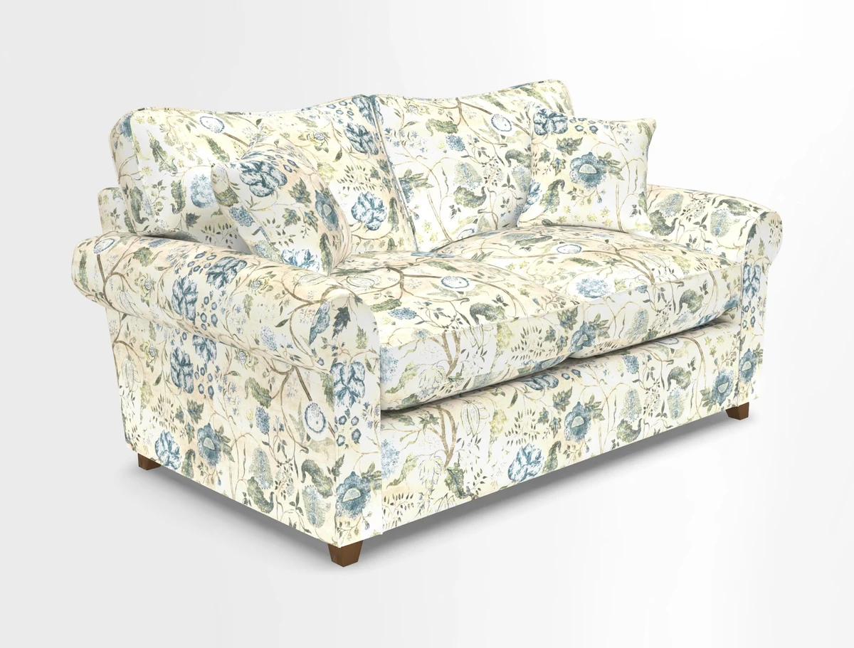 Waverley 2 Seater Sofa Bed in wo Tone Plain Biscuit