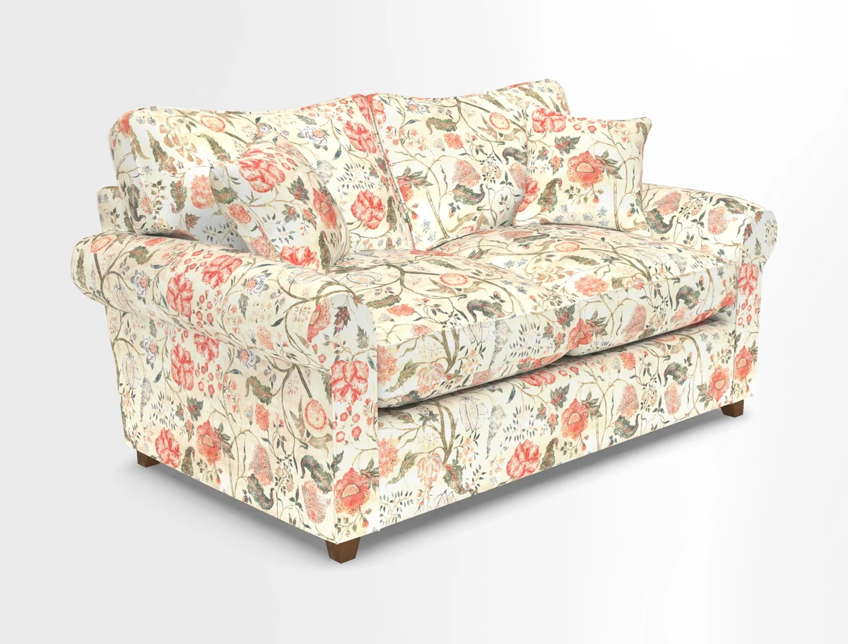 Waverley 2 Seater Sofa Bed in wo Tone Plain Biscuit