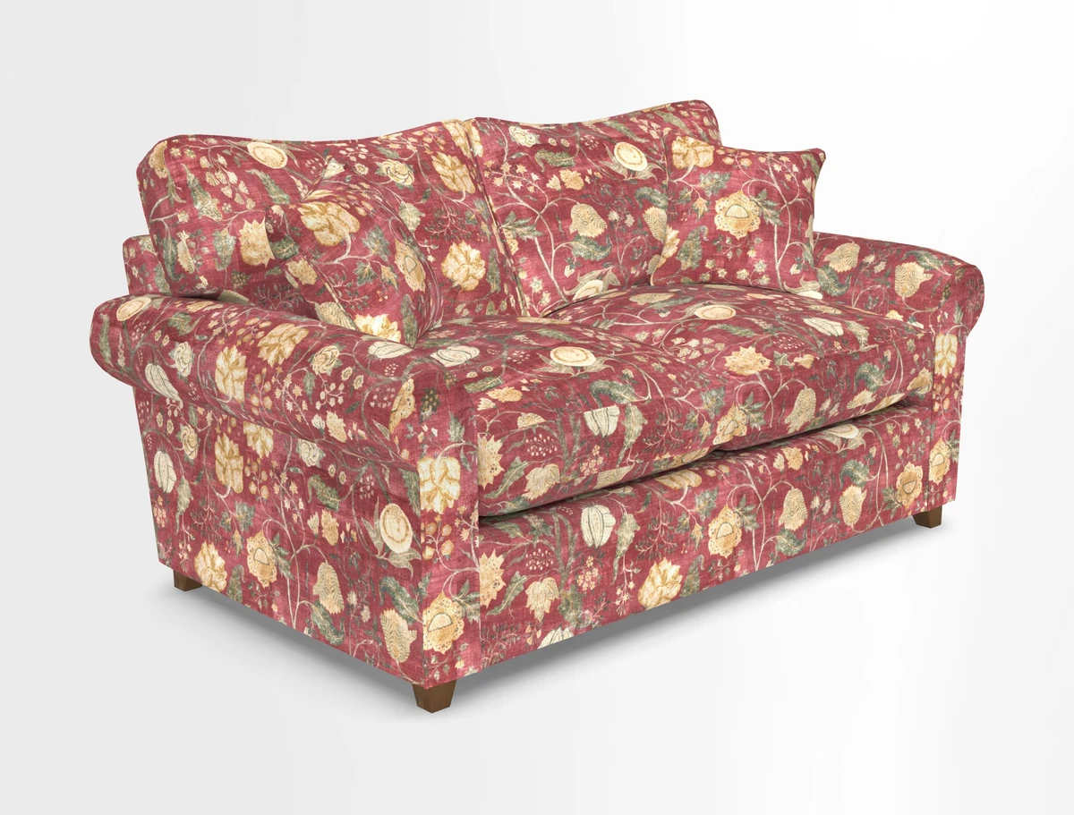Waverley 2 Seater Sofa Bed in wo Tone Plain Biscuit