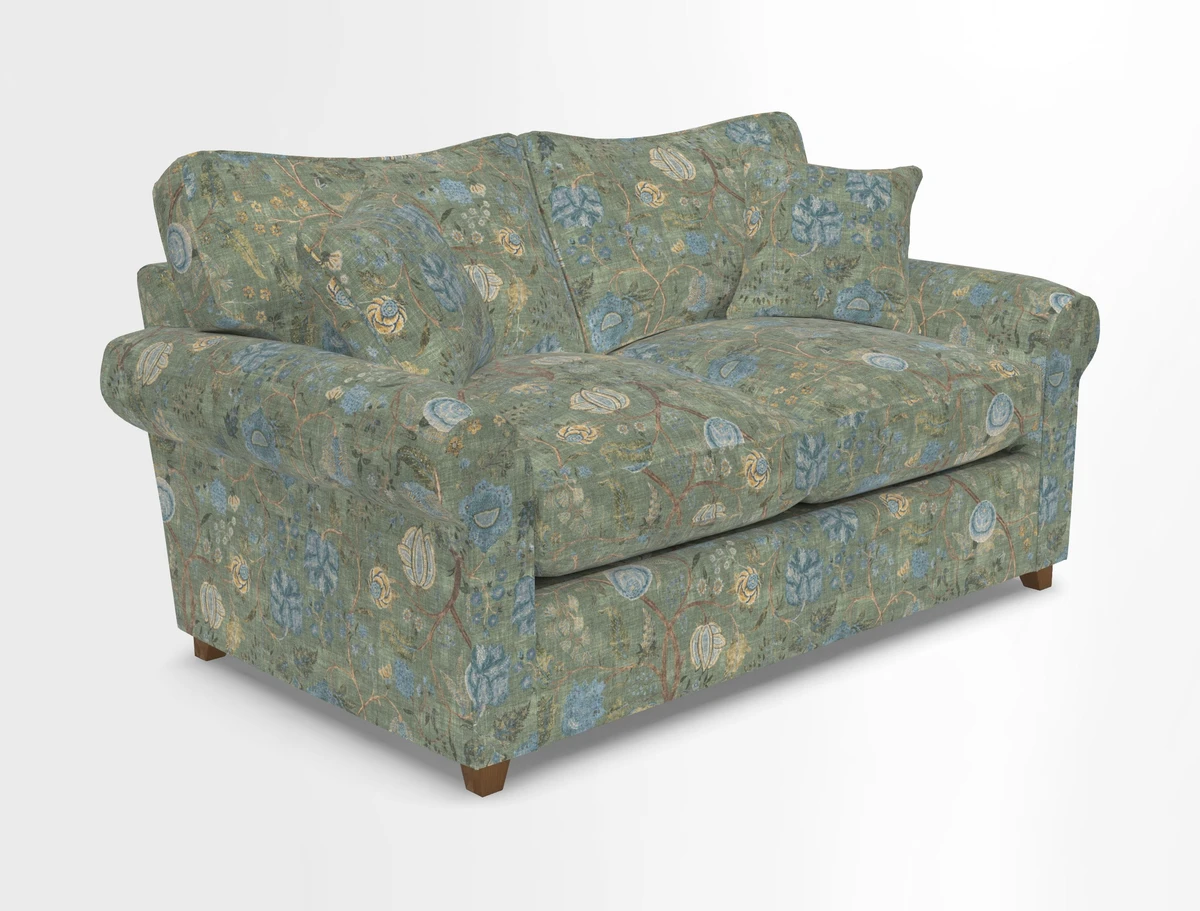 Waverley 2 Seater Sofa Bed in wo Tone Plain Biscuit