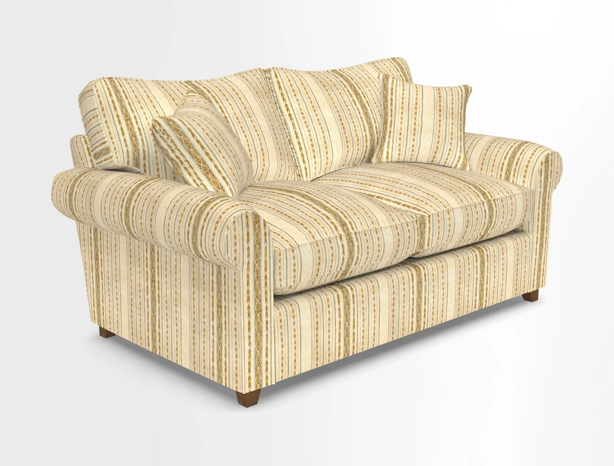 Waverley 2 Seater Sofa Bed in wo Tone Plain Biscuit