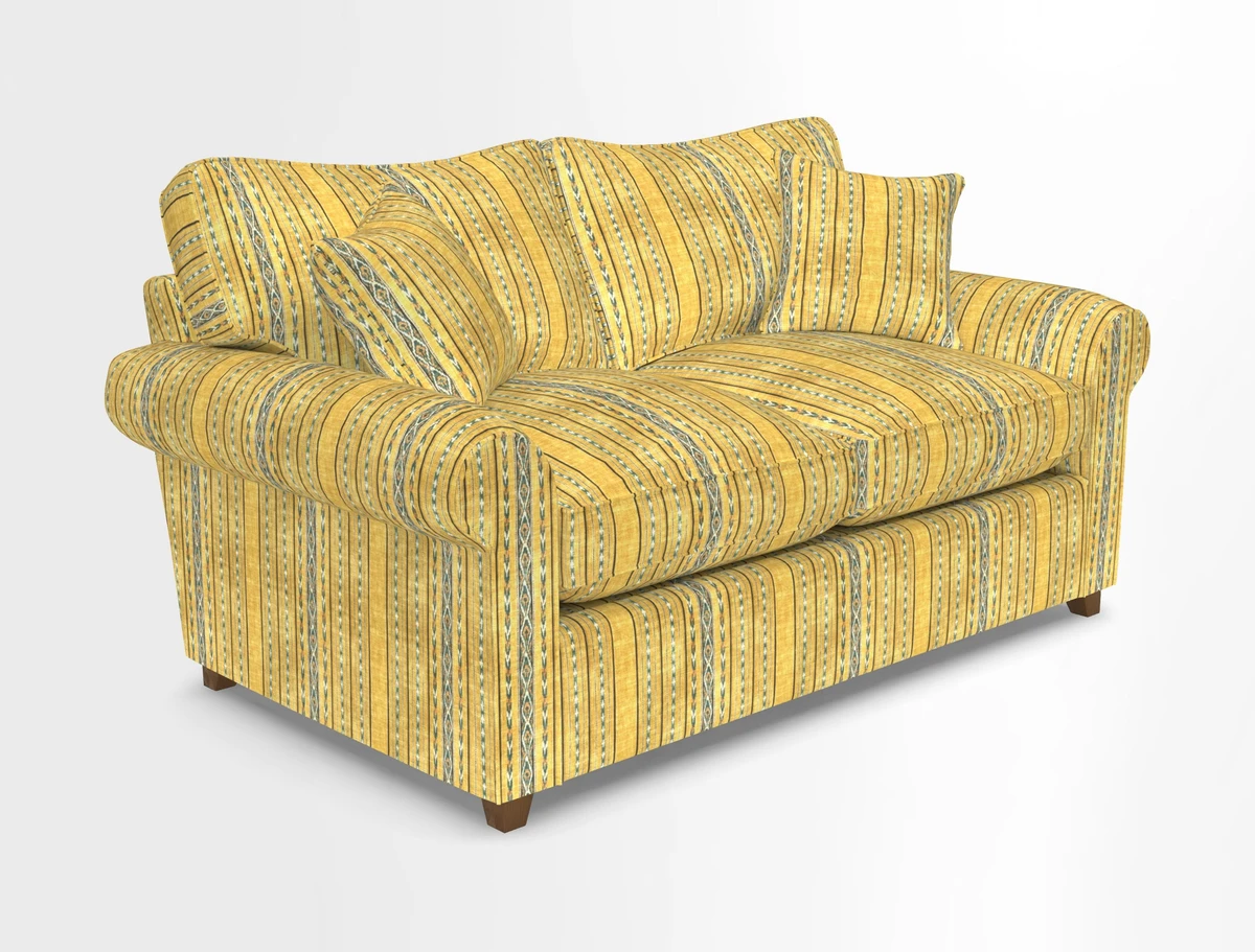 Waverley 2 Seater Sofa Bed in wo Tone Plain Biscuit