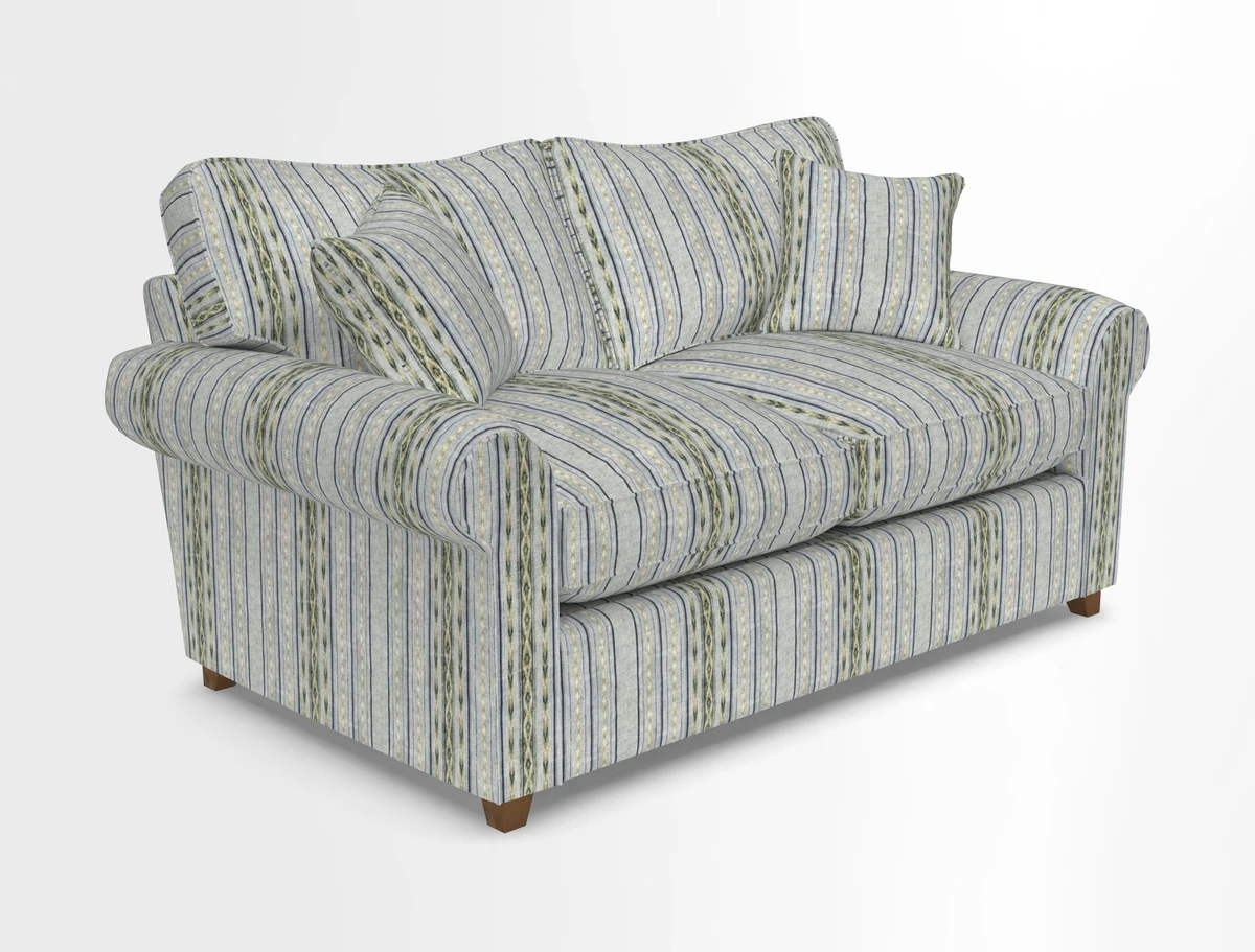 Waverley 2 Seater Sofa Bed in wo Tone Plain Biscuit